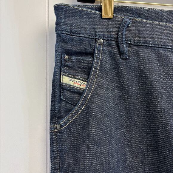 Diesel Joyze Womens Y2K Low-Rise Denim Jogger Jeans Size 28 Dark Wash Casual - Picture 1 of 11